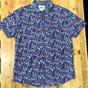 Men's Blue Floral Shirt